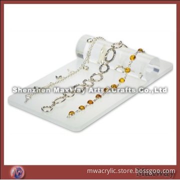 Dull polished square acrylic/lucite jewelry/necklace display/holder stand